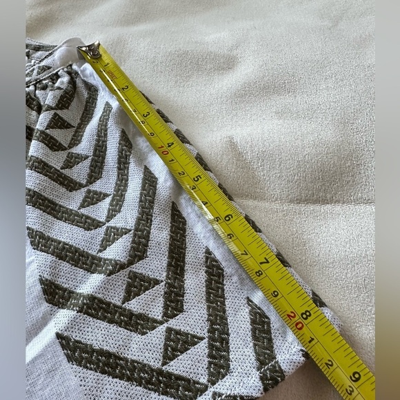 Dylan Fun Off White Green Print Short Sleeve Button cotton shirt size M - Picture 12 of 12